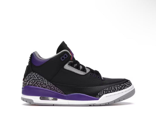 Jordan 3 Retro Black Court Purple